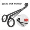 Scissors Hand Tools Home & Gardenblack Stainless Steel Candle Wick Trimmer Oil Lamp Trim Scissor Tijera Tea Cutter Snuffer Tool Hook Clipper