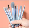 8st / set makeupborstar med separat väska Pulverfundament Blush Blending Eyeshadow Lip Cosmetic Eye Make Up Brush Kit Tool