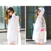 5Xl Plus Big Size Coat Spring Summer Style Sunscreen Beach Sun-Protective Clothing Breathable Thin Female A3719 210812