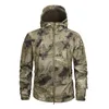 Mege Brand Camouflage Military Men Hooded Jacket, Sharkskin Softshell US Army Tactical Coat, Multicamo, Woodland, A-TACS, AT-FG 211214