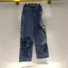 SHENGPALAE Moda estiva Ins Street Stampa hip-hop Jeans lavati Pantaloni larghi in denim casual larghi Donna ZA4395 210715