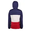 Man Patchwork Färg Ultra Light Down Jacket Hooded Soft Fabric Sport Design Lovers Pack Jackor Vinter Höst Värm ner Coat G1115