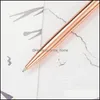 Długopisy Długopisy Pisanie Materiały Office School Business Industrial Luksusowa Jakość 1.0mm Pióro Papiernicze Piłka Punkt Różowy Złoty Finansowy Signa