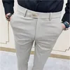 Pantalones Hombre весна-лето 2020, новые брюки, мужские корейские тонкие мужские деловые классические брюки, уличная одежда, мужские брюки размера плюс 28-36 X0255K