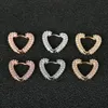 Hoop & Huggie Cute Romantic Heart Earrings For Women Luxury Shiny Crystal Zircon Paved Geometric Huggies Charm Wedding Earring Jewelry