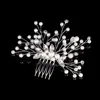 Tocados accesorios de boda femeninos plateado perla cristalina novia diadema para peluquería para peluquería joyas para el cabello nupcial