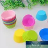 12pcs Silicone Cake Mold Round Shaped Muffin Cupcake Baking Moulds Maker Tray DIY Cake Decorating Tools Bakeware Color Random Factory price expert design Quality