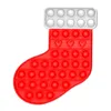 Jul Xmas Hat Stocking Elk Shape Pooits Party Decor Kids Gifts Fidget Finger Bubble Puzzle Push Pop Toys Popping Board Game 1448980
