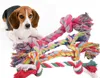 Dubbele knoop kauwtouw speelgoed hond puppy katoen kauwt speelgoed duurzaam gevlochten bot 17-28 cm grappige gereedschap huisdierbenodigdheden