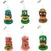 9inch Eye 3D Glass Bong Water Pipe hookah Scary monster bongs Colorful Oil Rigs Colored with Bowl