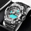 Armbandsur 2021 Lige Sport Men Quartz Digital Watch Creative Diving Watches Watertproof Alarm Dual Display Clock Relogio Masculin332Z