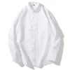 FGKKS marque de mode hommes chemises à la mode hommes affaires décontracté Oxford chemises printemps automne à manches longues solide chemises mâle 210628