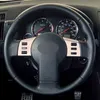 DIY ręcznie szyte czarne miękkie zamszowe samochodowe kierownicy pokrywa dla Infiniti FX FX35 FX45 2003-2008 NISSAN 350Z 2003-2009