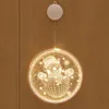 Рождественские декоративные 3D светодиодные круглые ночные огни висит лампа для вечеринки на день рождения