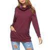 Women's Hoodies & Sweatshirts Gothic Casual Women Hoodie Solid Pocket Hooded Fall Top Mid-Length Drawstring Long Sleeve Multi Color Plus Siz