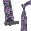 Papillon Cravatta in poliestere jacquard floreale 6 cm Blu Rosso Rosa Viola Uomo Festa di nozze Abito per il tempo libero Cravatta magra maschile Accessorio regalo Donn22