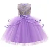 Baby Tutu Princess Dress for Girl Abiti natalizi per feste di compleanno di fiori formali 2 4 6 8 10 anni 210508