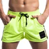 Été Faux Cuir Hommes Shorts Casual Lâche Avec Poches Haute Qualité Mâle Pantalon Court Confortable Doux Homme 210716