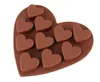 Moules de cuisson de gâteaux en Silicone, 10 treillis, moule à chocolat en forme de cœur RH2254