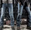 Mens svart biker jeans motocycle denim byxor manlig stretch ursprungliga byxor off-road byxor skyddskläder xxxxl plus storlek 210518