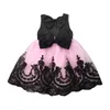 1-6 años niño bebé niño niñas princesa vestido negro arco encaje tul tutu fiesta boda vestidos de cumpleaños para disfraces 210515