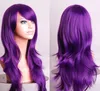 70 cm losse golf synthetisch haar pruiken voor vrouwen cosplay pruik blonde blauw rood roze grijze paarse haren menselijke partij halloween kerstcadeau