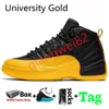 Con Box Jumpman 12 12s Zapatillas de baloncesto para hombre Twist Utility University Gold Reverse Flu Game Dark Concord Michigan Mujer Zapatillas Entrenador Tamaño 7-13