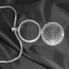 Image ronde sur mesure Po médaillons pendentif collier chaîne de Tennis or argent couleur cubique Zircon Hip Hop JeAE396107094