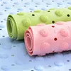 Banho tapetes de banho em forma de fã à prova d'água anti-deslizamento PVC tapete de massagem macia para o chuveiro de xícara de piso do banheiro doméstico