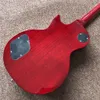 Nieuwe aankomst aangepaste rode elektrische gitaar met ebbenhouten toets en kleurrijk rond lichaam, chroom hardware, hoge kwaliteit guitarra