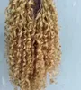 Paardenstaart Hair Extensions Real Hair 100% Remy Menselijk Haarstukje Wrap Around Clip in Ponytails recht (# 613 Bleach Blonde, 16 "-120G)