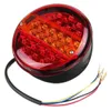 12V / 24V 20led 20leのハンバーガーリアテールストップインジケーターライトラウンドトレーラートラックキャラバンヴァンATVバス