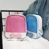 Zaino donna trasparente trasparente Borse con fiocco carino per scuola Mini zaini neri rosa per ragazze adolescenti Fashion Bookbag 229 H1