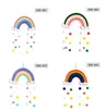 Tkana chmura Rainbow Wiszące dekoracji Ins Nordic Styl Home Wall Decor Dekoracje Dla Dzieci Wisiorek HHC7120