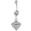 YYJFF D0179 Handcuffs Belly Navel Button Ring Silver Color