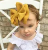 16 Kolory Cute Big Bow Hairband Baby Girls Toddler Kids Elastyczny pałąk Wiązany Turban Głowy Okładki Bow-Knot Akcesoria do włosów