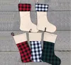 Creative Santa Claus Stocking Heat Transfer Christmas Candy Apple Socks Xmas Tree Decoration Festival DIY Gifts For Kids