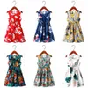 Nouveaux vêtements d'été pour enfants filles robes à motif de feuilles de bananier pour filles 3Y 7Y 12Y coton enfants filles Maxi robes Q0716