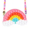 Fidget brinquedo arco-íris bolha mochila moda moeda carteira bolsa bonito imprensa saco de silicone presente brinquedos presente