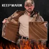 Giacca tattica da uomo + pantaloni + camicie con cuscinetti Cappotto da caccia con cappuccio Uniforme da combattimento Tattico militare Airsoft Paintball Tute X0909