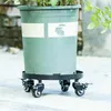 Pack métal plante Caddy support en pot de fer robuste avec roues support de Pot de fleur rond sur rouleaux support jardinières Pots