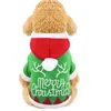 Abbigliamento per cani Abbigliamento per animali domestici Felpa con cappuccio in cotone corallo per cani Lettere natalizie stampate con cappuccio Cappotto invernale caldo 20211991881