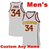 Sj NCAA College Iowa State Cyclones Basketball Jersey 34 Nate Jenkins 4 George Conditt IV 45 Rasir Bolton Custom Stitched