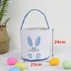 Creative Easters Eggs Storage Bag Festive Easter Rabbit Bucket Cute Bunny Ear Basket Candy Gift Bags With Handle LLB12037