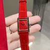 Kadın Saatler Kuvars İzle 29.5mm Su Geçirmez Moda Kol Saatleri Kırmızı Kol Saati Montre De Luxe