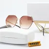 Brand designer Sunglasses women men designers Good Quality Fashion metal Oversized sun glasses vintage female male UV400