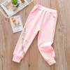 Joggingbroek van meisjes, katoenen kinderen lente en herfst stijl broek baby leuke casual broek P4655 210622