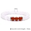 kamienne bransoletki czerwone agaty gem 8mm dla kobiet prawdziwy naturalny biały zroszony bransoletka elegancka biżuteria kobiet