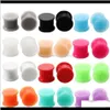 & 24Pcs 3-25Mm Solid Sile Plugs Tunnels Stretcher Expander Ear Gauges Earring 12 Colors Body Piercing Jewelry Q Sqcxpa Drop Delivery 2021 Vt