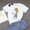 女性のTシャツの夏のTシャツの女性2022韓国のファッションキウイフラート日差しの日差しの印刷Tシャツ半袖トップティーFemmeゴシック服